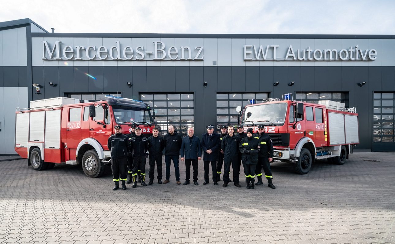 Serwis samochodów ciężarowych Mercedes-Benz Trucks EWT Automotive w Jeżewie wspiera strażaków z lokalnych OSP - 01